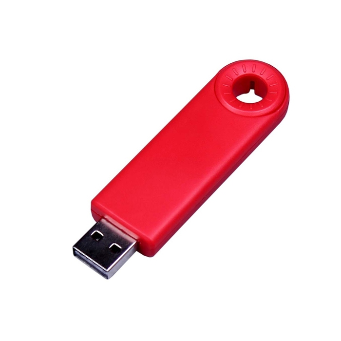 USB 3.0- флешка промо на 64 Гб прямоугольной формы, выдвижной механизм для нанесения логотипа