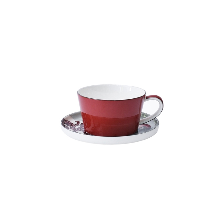 Набор чашка и блюдце «TEA SET 1 BLU» для нанесения логотипа