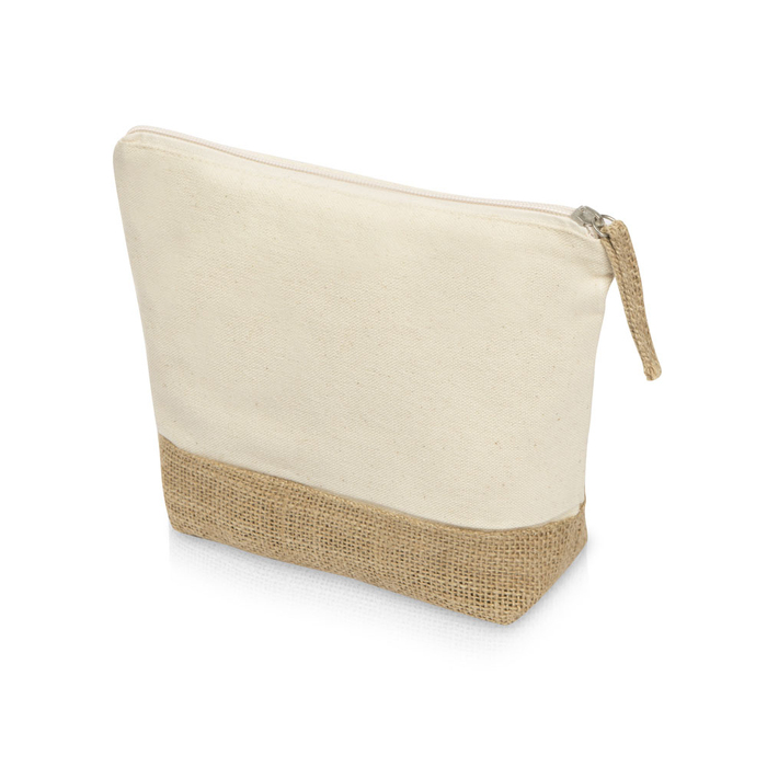 Косметичка «Jute» из хлопка и джута для нанесения логотипа
