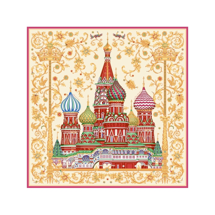 Платок «Собор Василия Блаженного» для нанесения логотипа