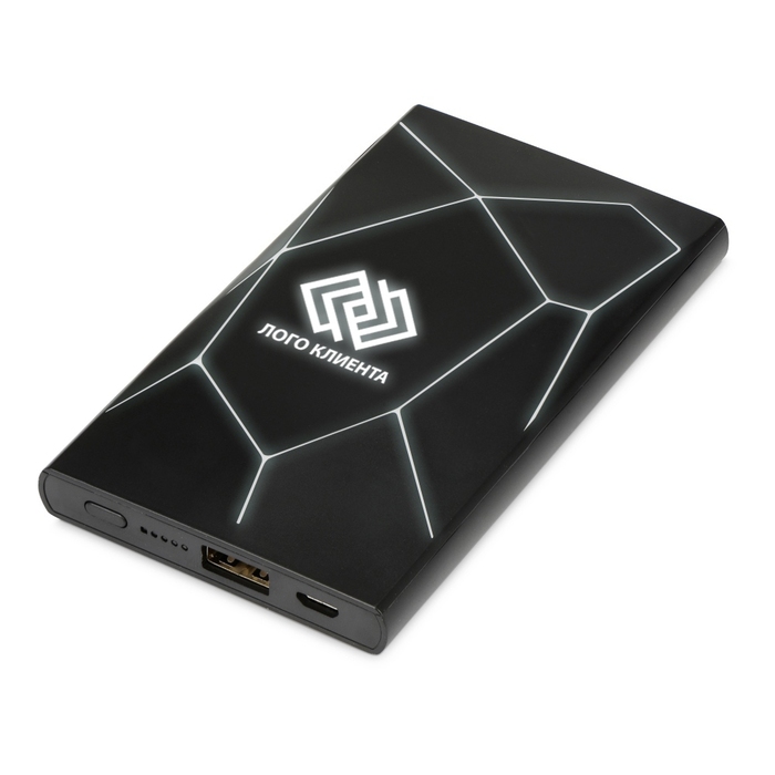 Портативное беспроводное зарядное устройство «Geo Wireless», 5000 mAh для нанесения логотипа