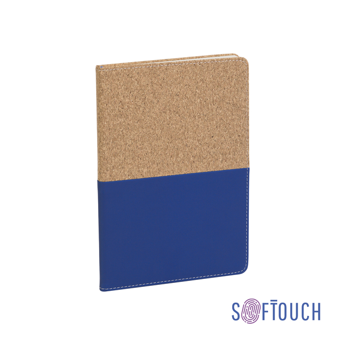 Блокнот "Фьюджи" уценка, формат А5, покрытие soft touch+пробка для нанесения логотипа