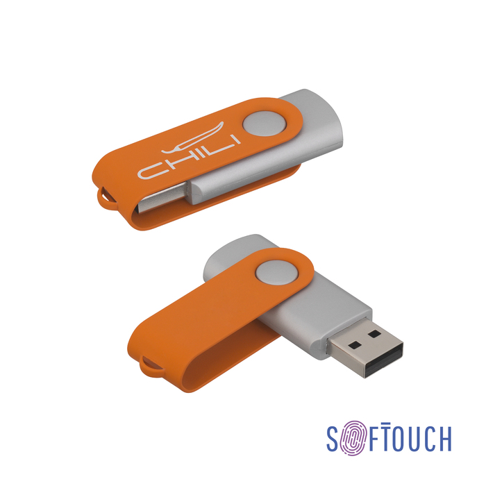 Флеш-карта "Vostok", объем памяти 16GB, покрытие soft touch# для нанесения логотипа