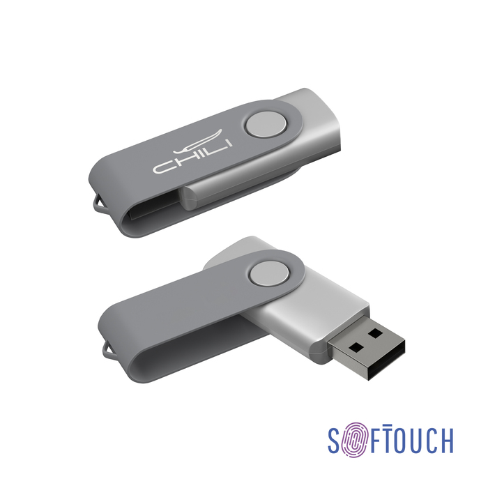 Флеш-карта "Vostok", объем памяти 16GB, покрытие soft touch# для нанесения логотипа