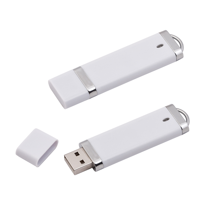 Флеш-карта USB 8GB "Абсолют", белая# для нанесения логотипа