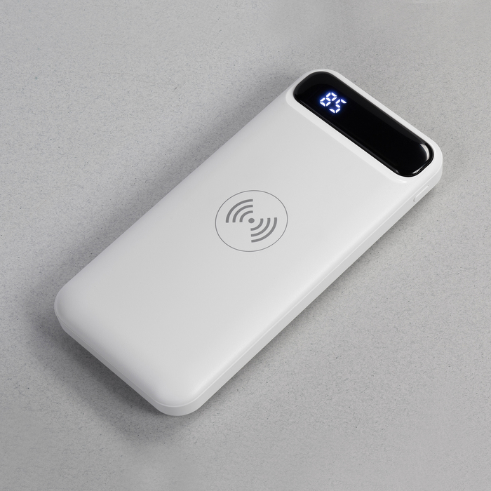 Беспроводное зарядное устройство "Quantum", 10000 mAh с цифровым индикатором заряда для нанесения логотипа