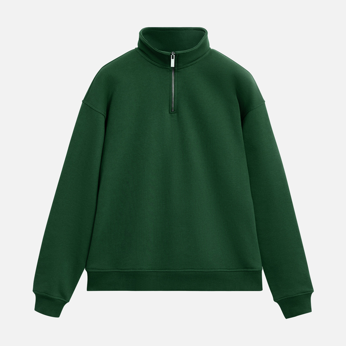 Толстовка на молнии унисекс Флоу (Flow), зеленая, размер 3XL/4XL для нанесения логотипа