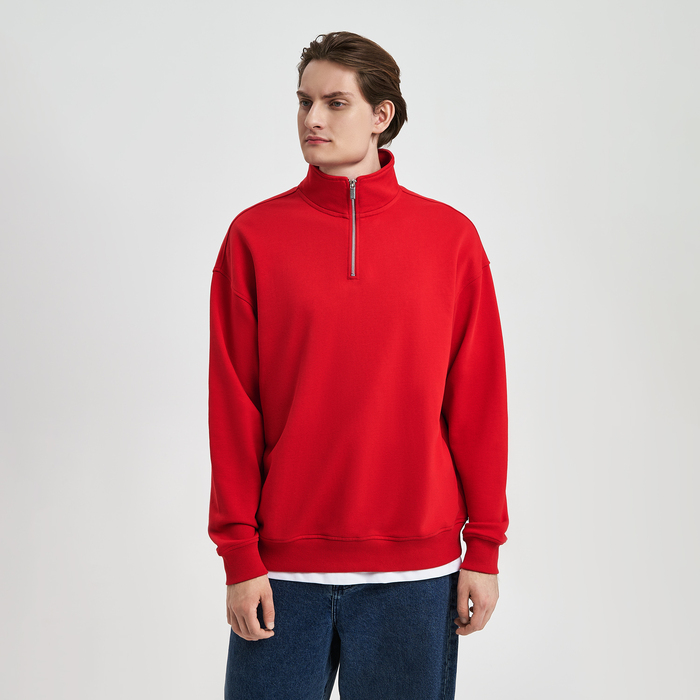 Толстовка на молнии унисекс Флоу (Flow), красная, размер 3XL/4XL для нанесения логотипа
