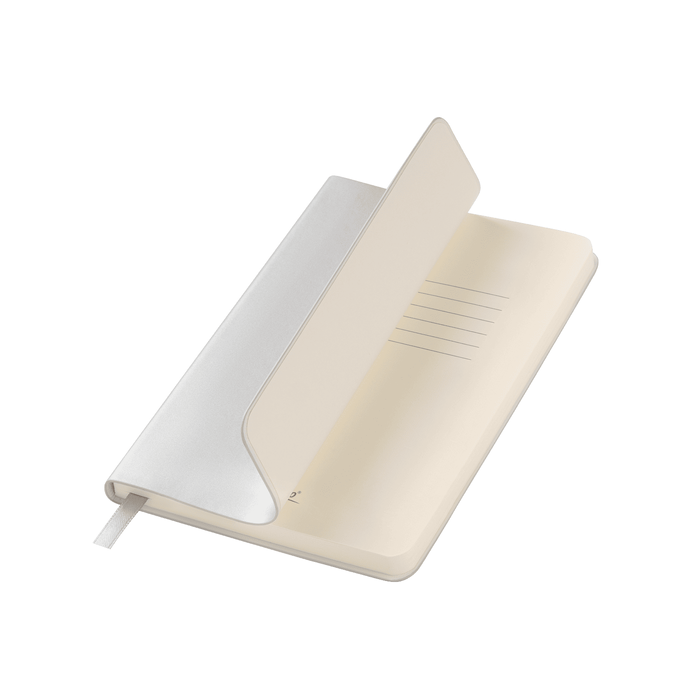 Ежедневник Спарк мини (Spark mini) A6 недатированный, серебряный для нанесения логотипа