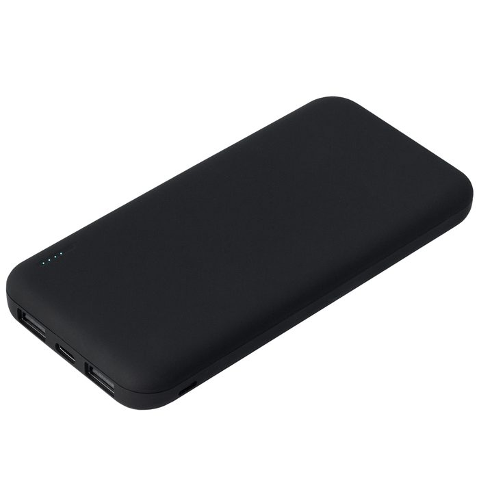 Внешний аккумулятор с подсветкой Люче (Luce) 10000 mAh, черный для нанесения логотипа