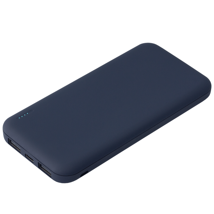 Внешний аккумулятор с подсветкой Люче (Luce) 10000 mAh, синий для нанесения логотипа