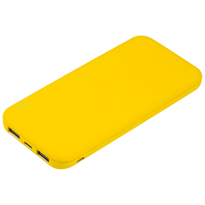 Внешний аккумулятор с подсветкой Люче (Luce) Lemoni 10000 mAh, желтый для нанесения логотипа