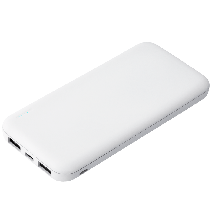 Внешний аккумулятор с подсветкой Люче (Luce) 10000 mAh, белый для нанесения логотипа