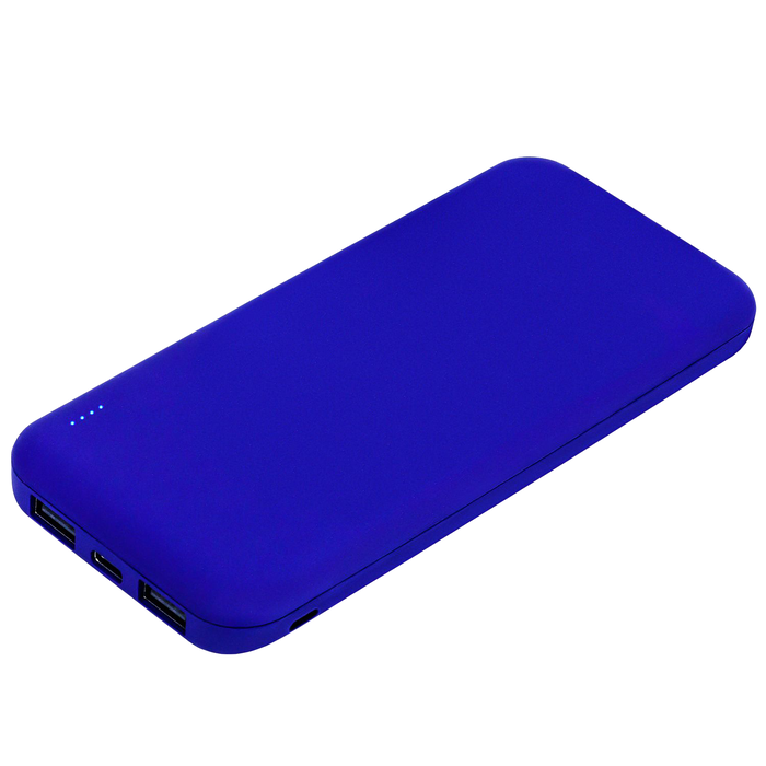Внешний аккумулятор с подсветкой Люче Ультрамарин (Luce Ultramarine) 10000 mAh, ярко-синий для нанесения логотипа
