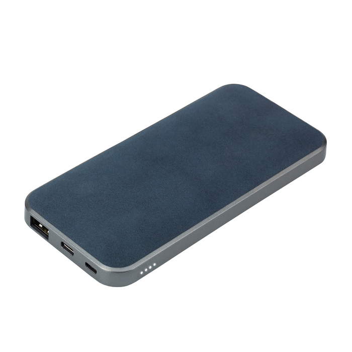 Внешний аккумулятор Ин Велюр (In Velour) 10000 mAh, синий для нанесения логотипа