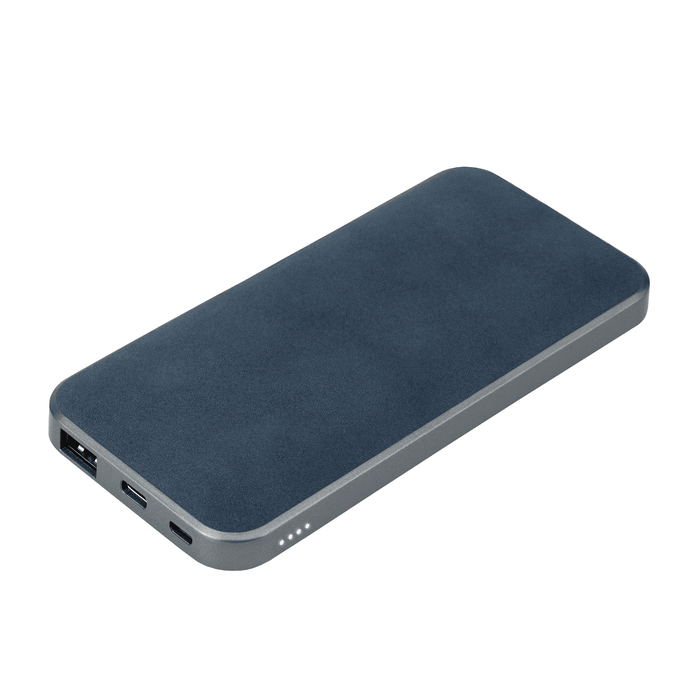 Внешний аккумулятор Ин Велюр (In Velour) 10000 mAh, синий для нанесения логотипа