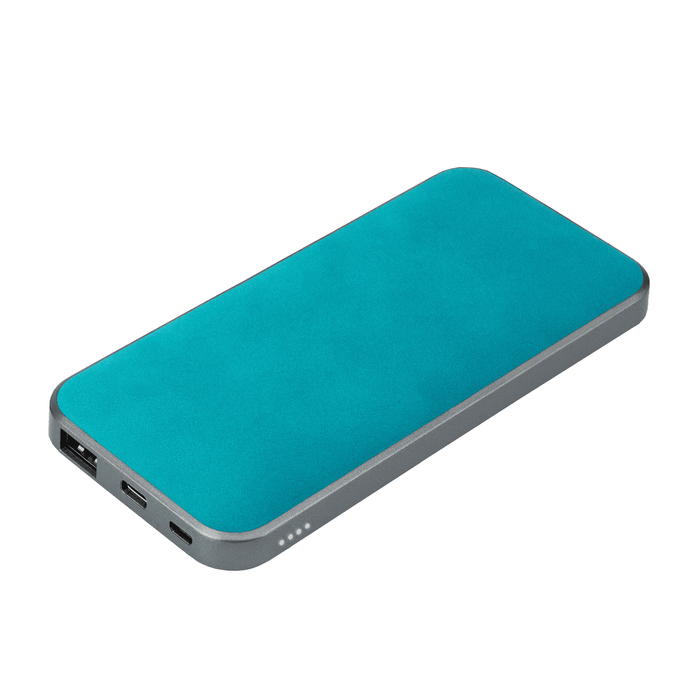 Внешний аккумулятор Ин Велюр (In Velour) 10000 mAh, бирюзовый для нанесения логотипа