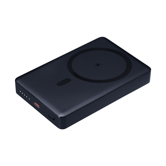 Внешний аккумулятор Атлантис Плюс PD (Atlantis PD Plus) 10000mAh с функцией беспроводной зарядки 15W, синий для нанесения логотипа