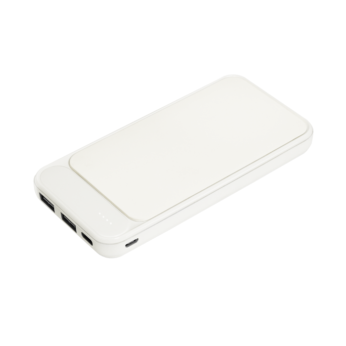 Внешний аккумулятор с подсветкой Старлайт Плюс PB (Starlight Plus PB) 10000 mAh, белый для нанесения логотипа