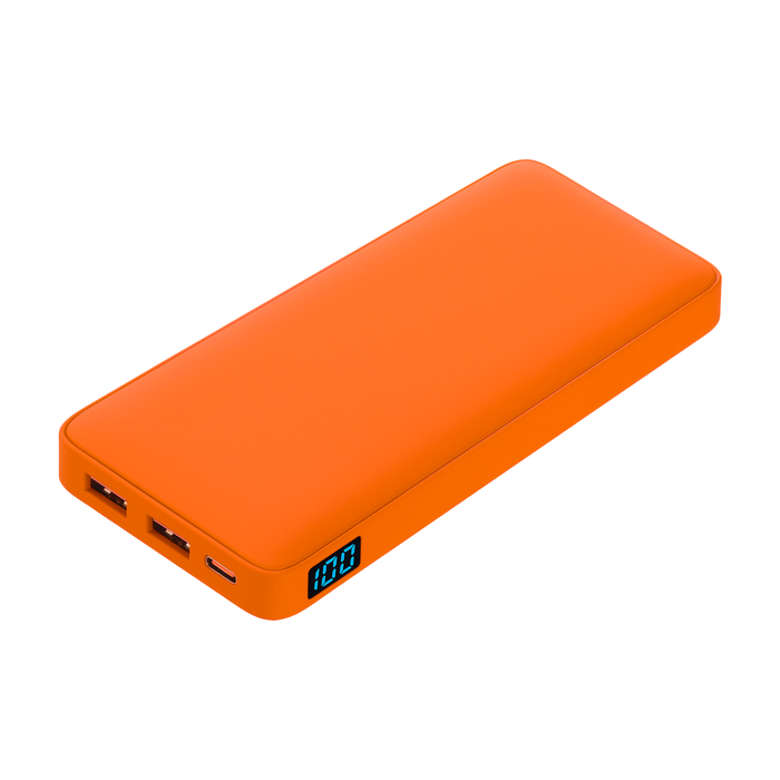 Внешний аккумулятор с подсветкой Анкор Плюс PD (Ancor PD Plus) 10000 mAh, оранжевый для нанесения логотипа
