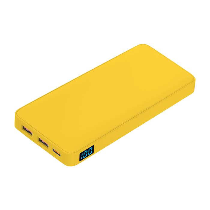 Внешний аккумулятор с подсветкой Анкор Плюс PD (Ancor PD Plus) 10000 mAh, желтый для нанесения логотипа