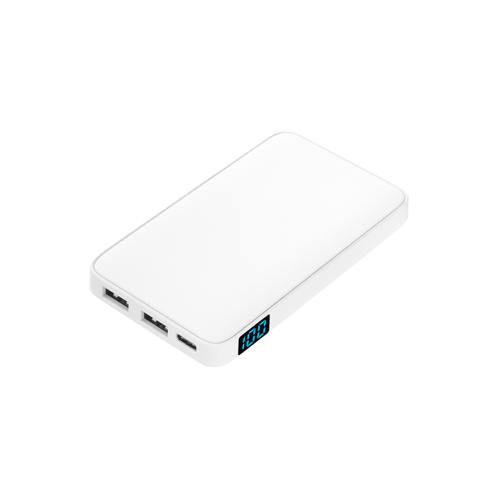 Внешний аккумулятор с подсветкой Анкор (Ancor) 5000 mAh, белый для нанесения логотипа