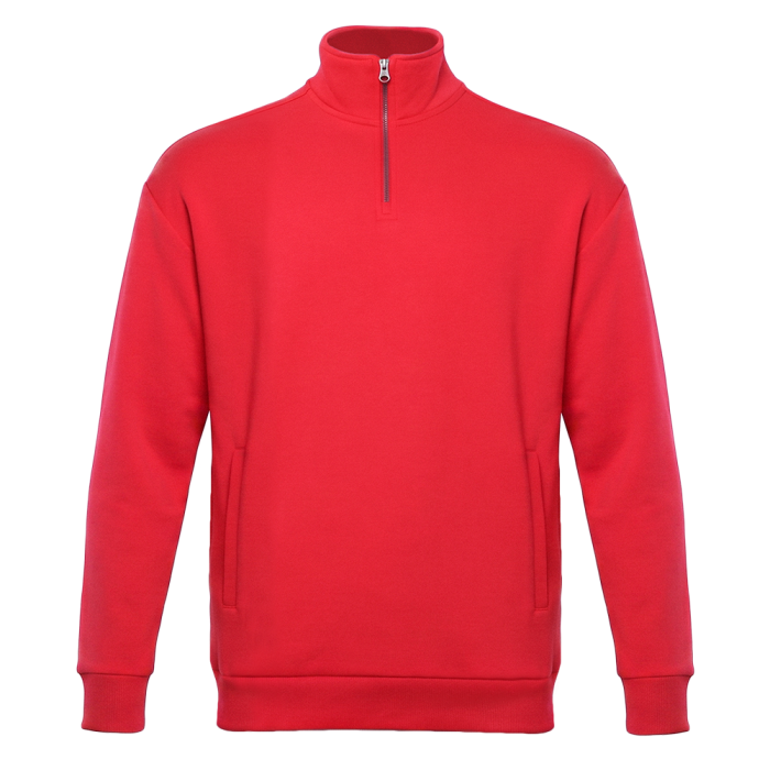 Толстовка STAN оверсайз на молнии, футер без начёса, 340, 102, Красный,  (14)  (44/XS) для нанесения логотипа