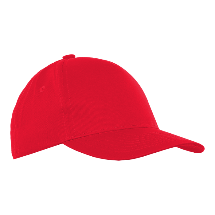 Бейсболка детская STAN 5 клиньев хлопок 150, 10J, Красный,  (14)  (52-54/ONE SIZE) для нанесения логотипа