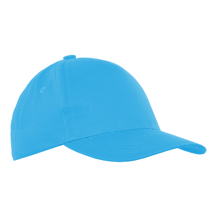 Бейсболка детская STAN 5 клиньев хлопок 150, 10J, Бирюзовый,  (32)  (52-54/ONE SIZE) для нанесения логотипа