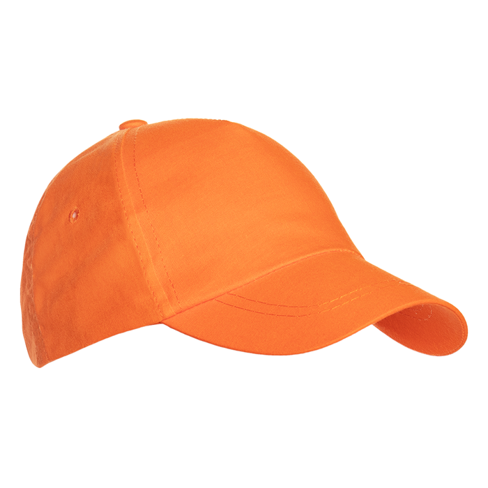 Бейсболка детская STAN 5 клиньев хлопок 150, 10JU, Оранжевый,  (28/1)  (52-54/ONE SIZE) для нанесения логотипа