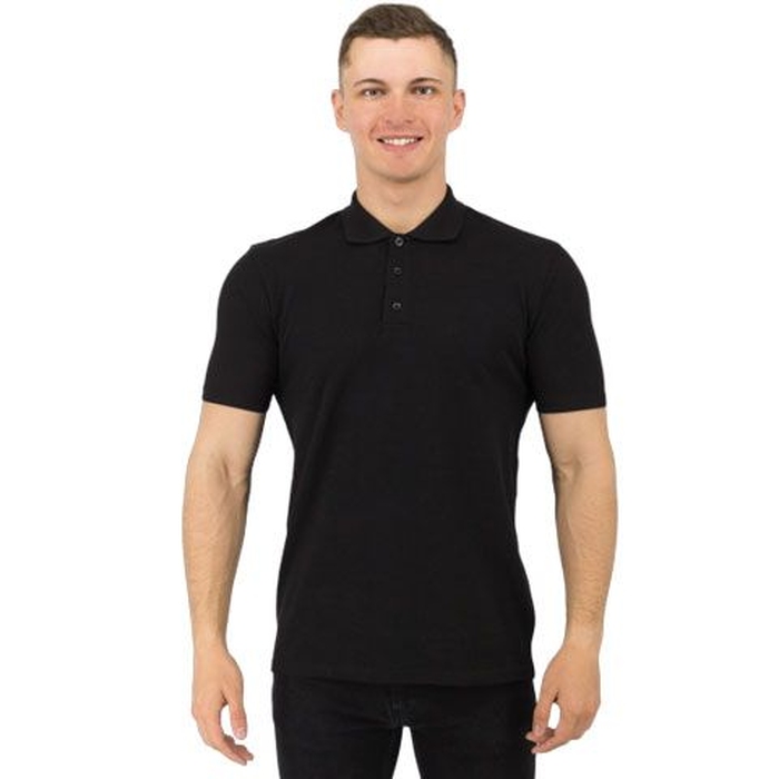Рубашка поло Rock, мужская (черная, 2XL) для нанесения логотипа