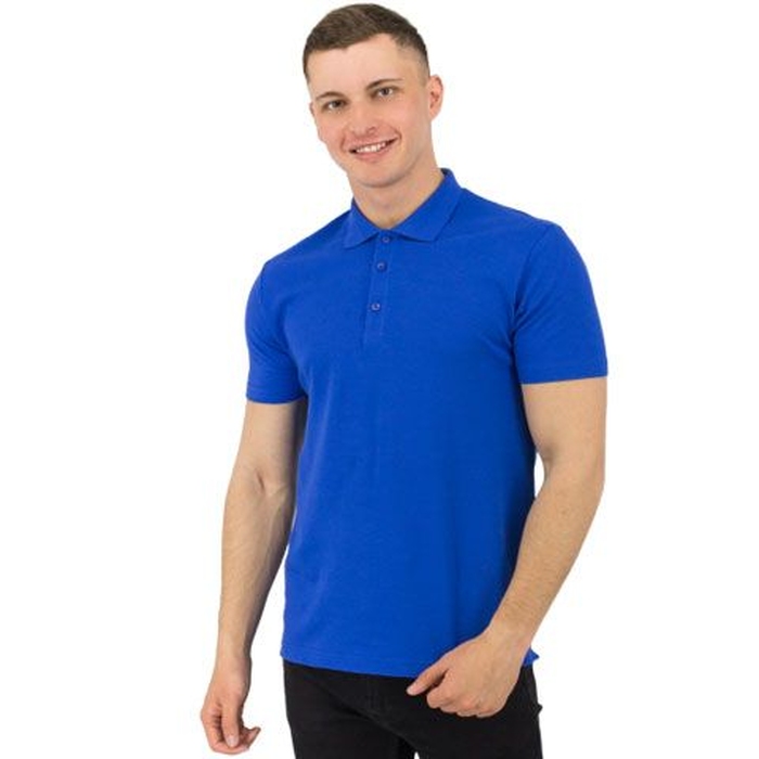 Рубашка поло Rock, мужская (синяя, 2XL) для нанесения логотипа