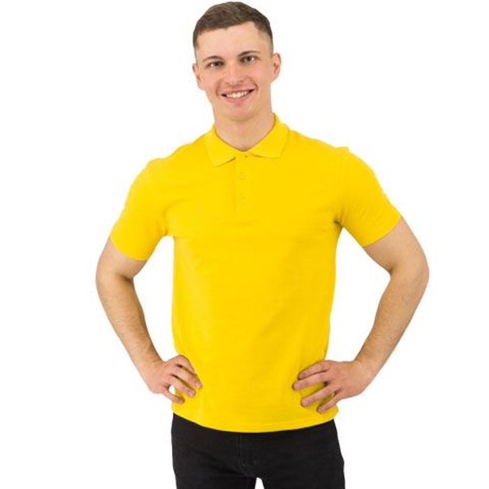 Рубашка поло Rock, мужская (желтая, 2XL) для нанесения логотипа