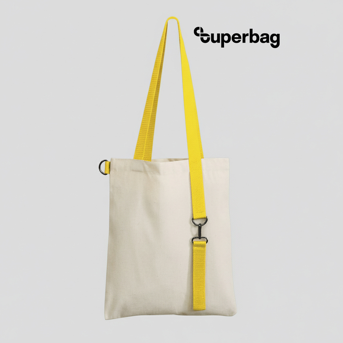 Шоппер Superbag с ремувкой 4sb (неокрашенный с желтым) для нанесения логотипа