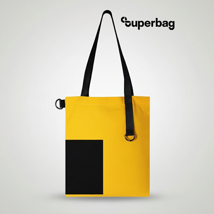 Шоппер Superbag Color (жёлтый с чёрным) для нанесения логотипа