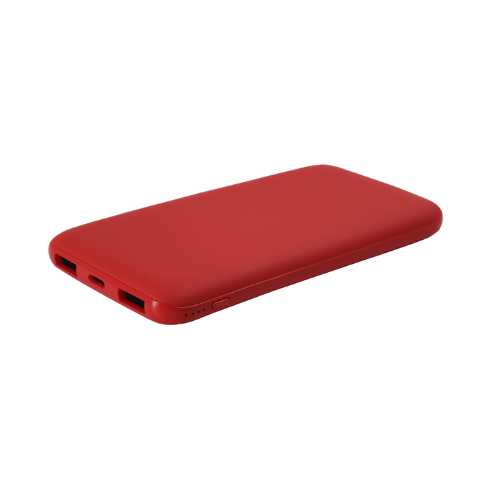 Внешний аккумулятор Bplanner Power 2 ST, софт-тач, 10000 mAh (Красный) для нанесения логотипа