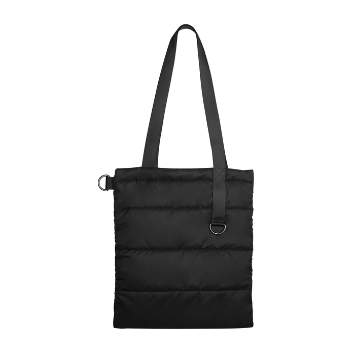Шоппер Superbag Bubble, стёганый, без застёжки (черный) для нанесения логотипа