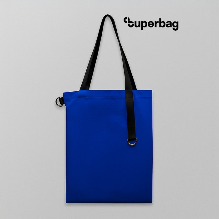 Шоппер Superbag Big (синий с черным) для нанесения логотипа