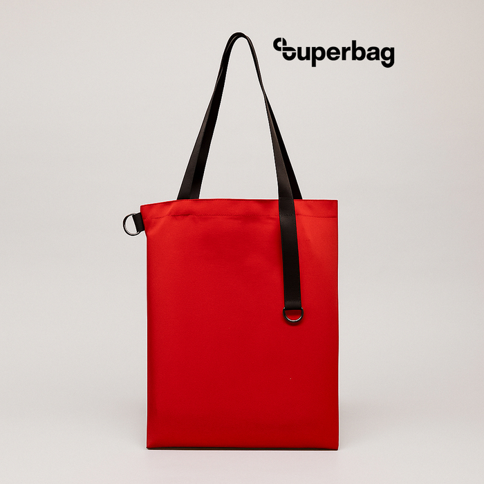 Шоппер Superbag Big (красный с черным) для нанесения логотипа