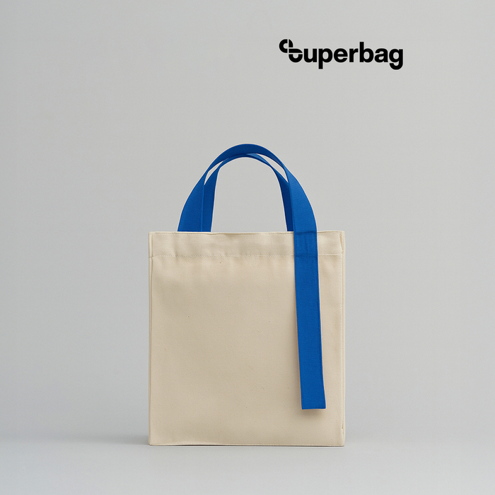 Шоппер Superbag Pack (S) (неокрашенный с синим) для нанесения логотипа