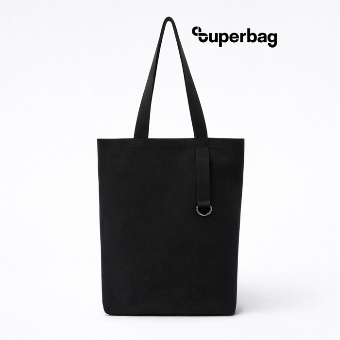 Шоппер/рюкзак Superbag Transformer, с молнией и двумя отделениями (черный) для нанесения логотипа