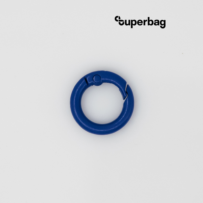 Карабин-кольцо Ring для обвеса, d=2см (синий) для нанесения логотипа
