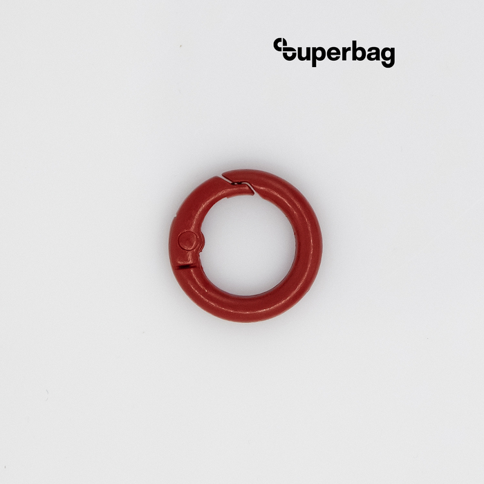 Карабин-кольцо Ring для обвеса, d=2см (красный) для нанесения логотипа