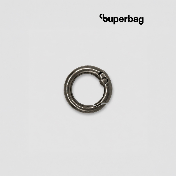 Карабин-кольцо Ring для обвеса, d=2см (чёрный никель) для нанесения логотипа