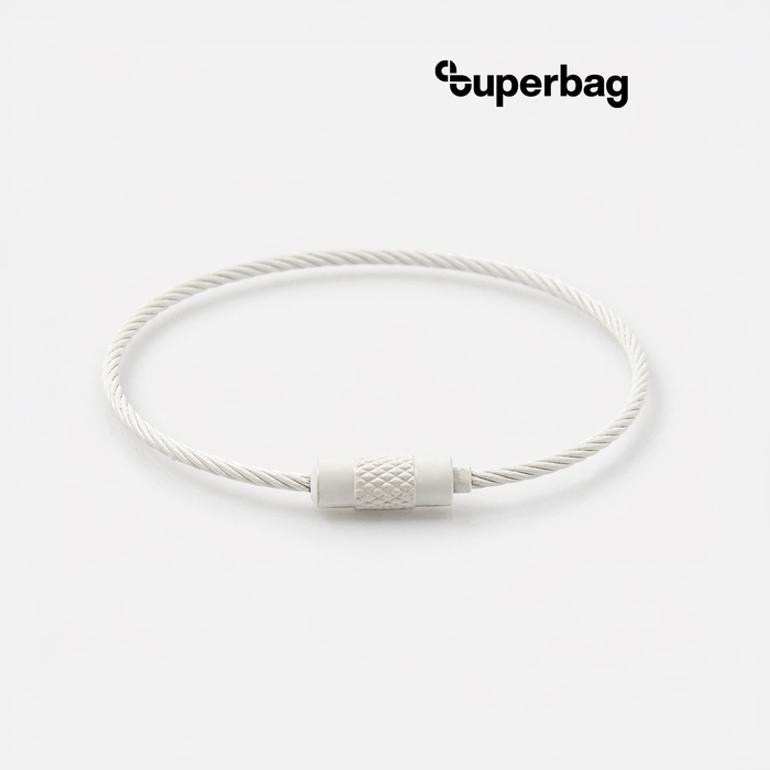 Тросик-кольцо Ring для обвеса, L=15см (белый) для нанесения логотипа