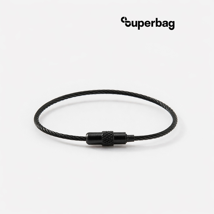 Тросик-кольцо Ring для обвеса, L=15см (черный) для нанесения логотипа