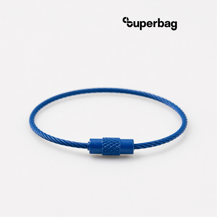 Тросик-кольцо Ring для обвеса, L=15см (синий) для нанесения логотипа
