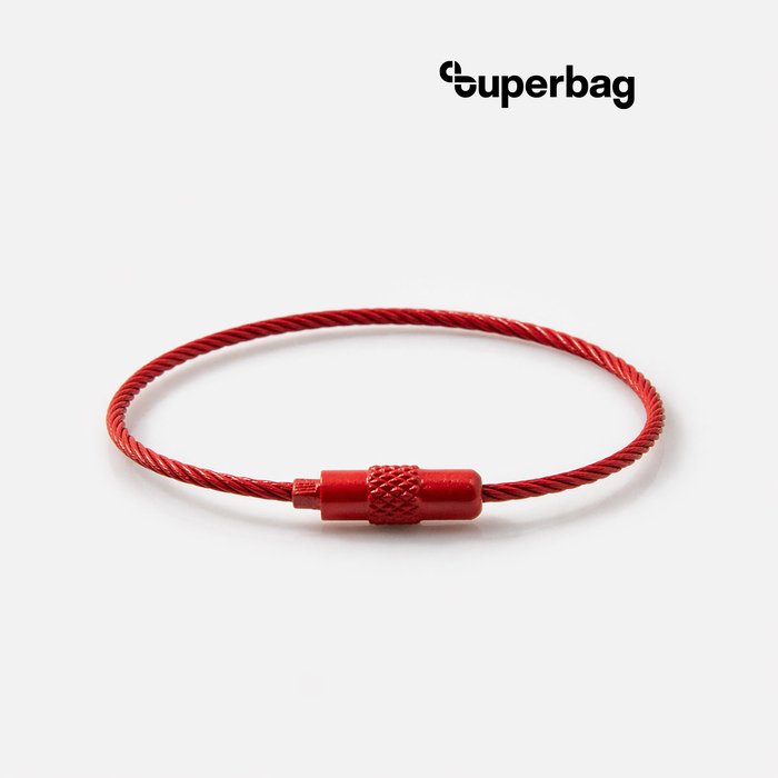 Тросик-кольцо Ring для обвеса, L=15см (красный) для нанесения логотипа