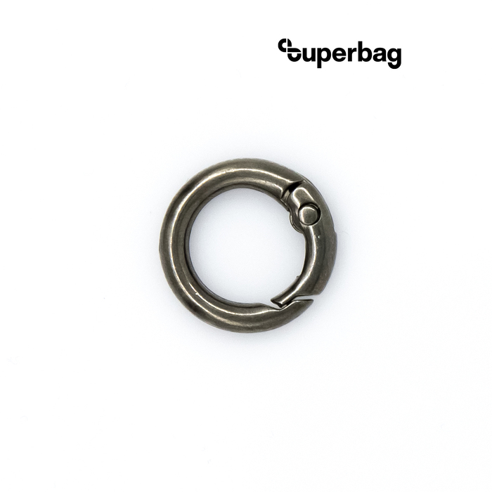 Карабин-кольцо Ring для обвеса, d=3,2см (чёрный никель) для нанесения логотипа