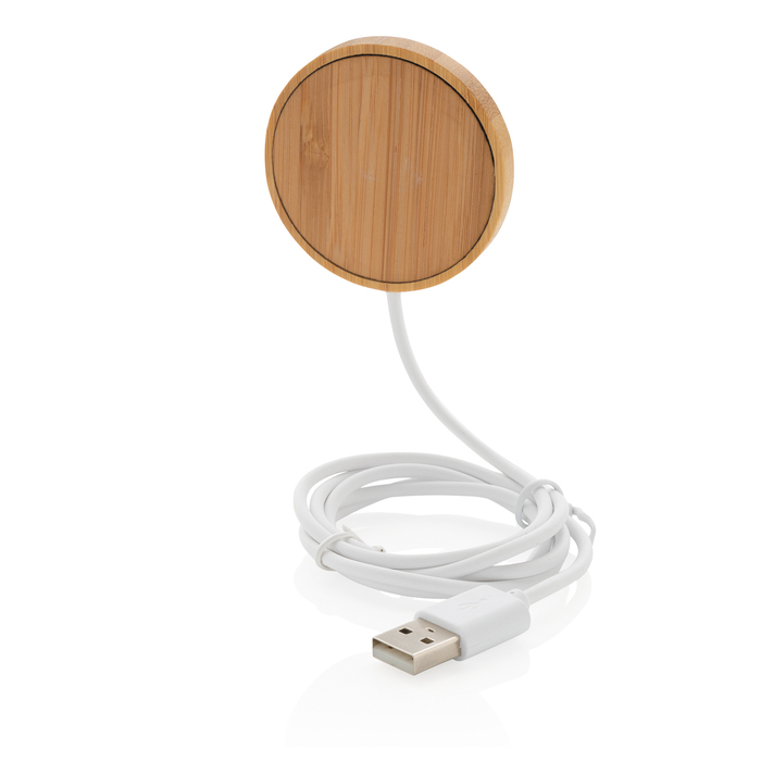 Магнитное устройство для беспроводной зарядки Bamboo, 10 Вт для нанесения логотипа